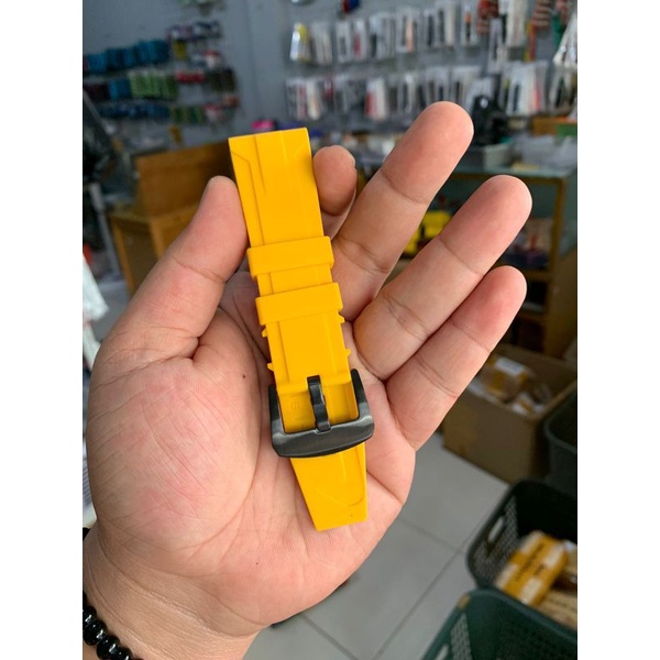 Strap Tali Jam Tangan Silicon Kuning 24MM