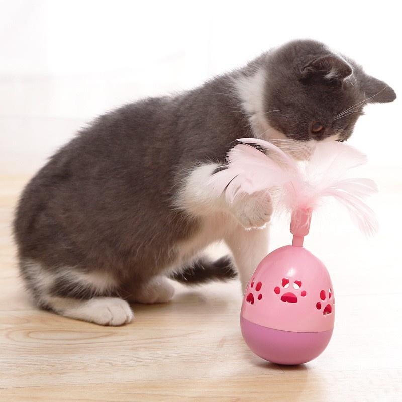 Mainan Tumbang Dengan Bulu Untuk Anjing Dan Kucing