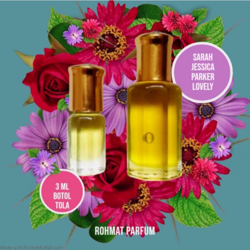 PARFUM SARAH JESSICA PARKER LOVELY -  3ML BIBIT MURNI 100% NON ALKOHOL KUALITAS GRADE A FULL BIBIT W