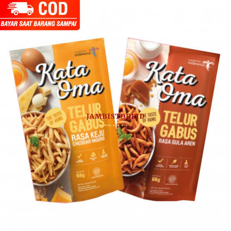 

(JAMBISTOREID) JAMBI LANGSUNG KIRIM Kata Oma Telur Gabus 63gram Keju Gula Aren Manis Jambi