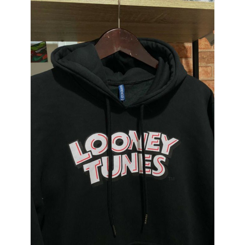 Jaket Sweater Hoodie H&M Looney Tunes Hitam