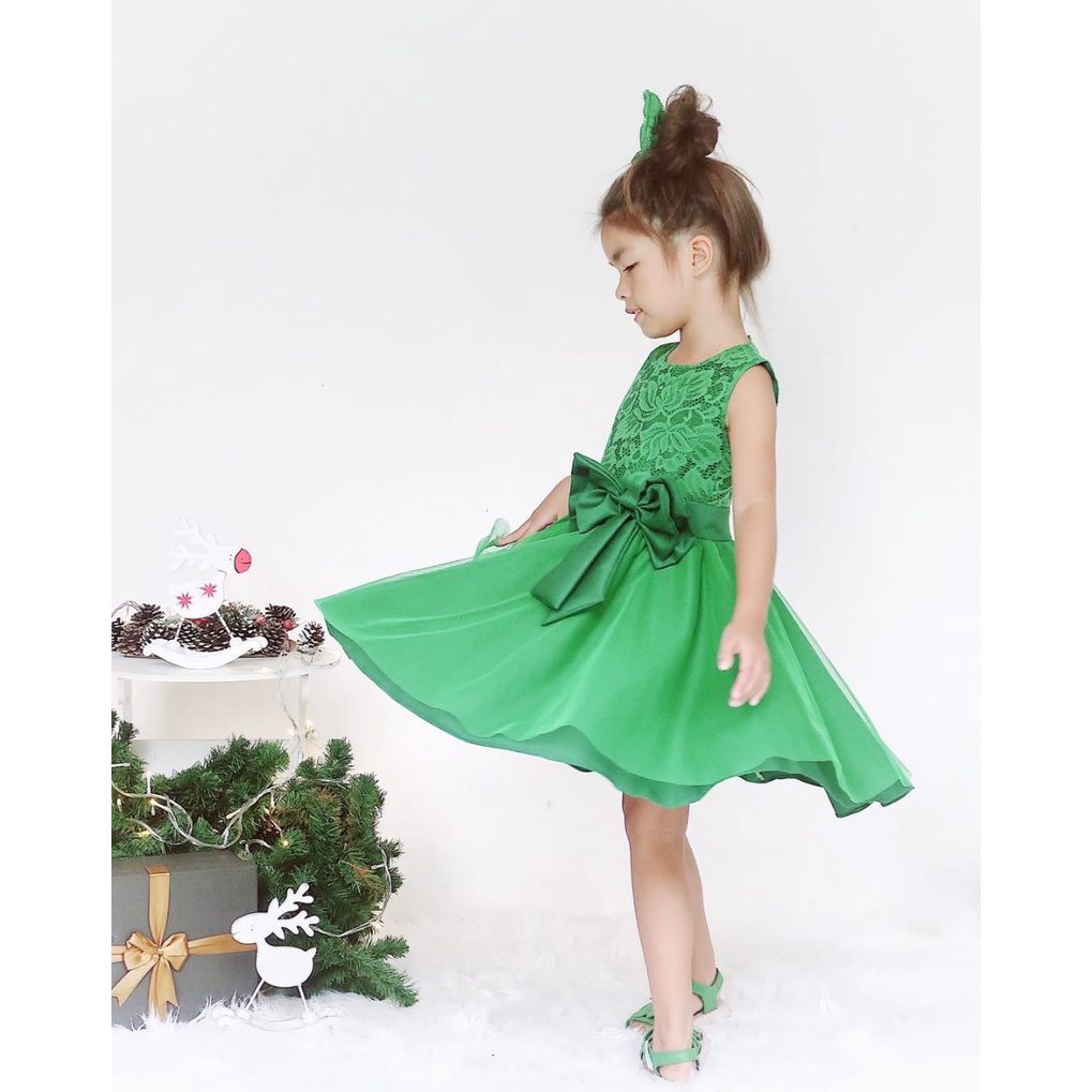 Caroline Dress | Dress Anak perempuan | Dress Dewasa | Dress Couple | Dress Katun Toyobo | Dress Brokat | Gaun Ulang Tahun Brukat | Baju Unik | Baju Anak Unik | Baju Natal  Harga Murah