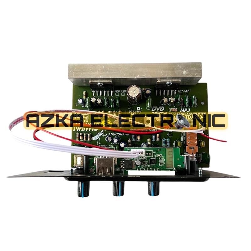 Kit Power Amplifier Speaker Aktif Stereo 12V DC TDA 2004 MP3 Bluetooth