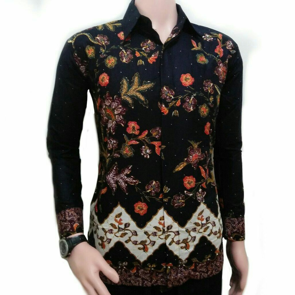 BSWART BATIK HRB026 Kenongo Hem Pendek Padi Pekalongan M L XL Batik Pria MURAH