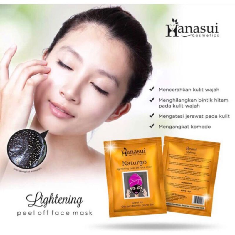 Termurah masker hanasui Naturgo Bpom perawatan wajah Masker Lumpur Original  / Anti Aging Bpom ORI