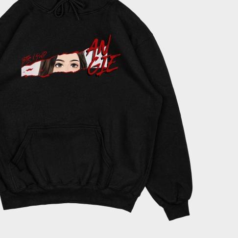♥ SWEATERPOLOSID x BTR — Hoodie Jumper Focus Angie Size M-XXL - Hitam, M ✶