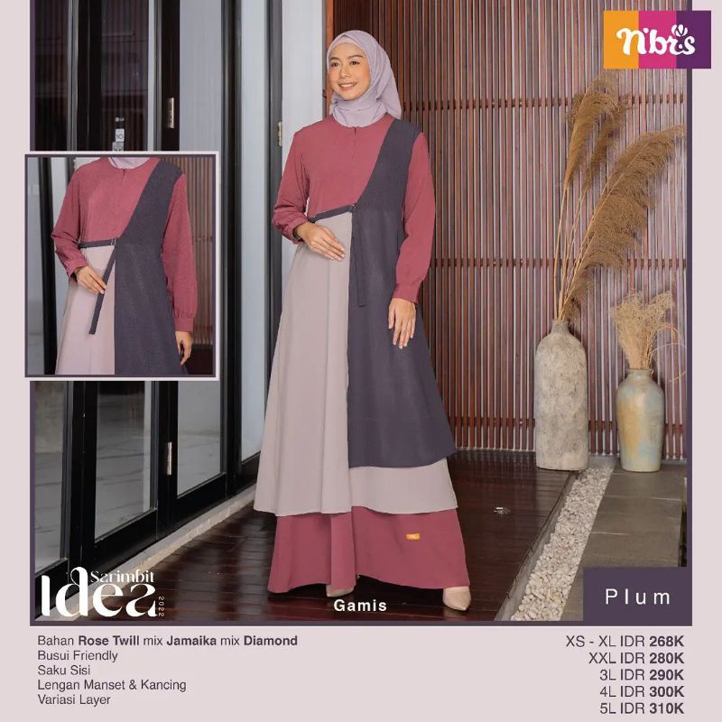 Gamis Nibras Idea Plum