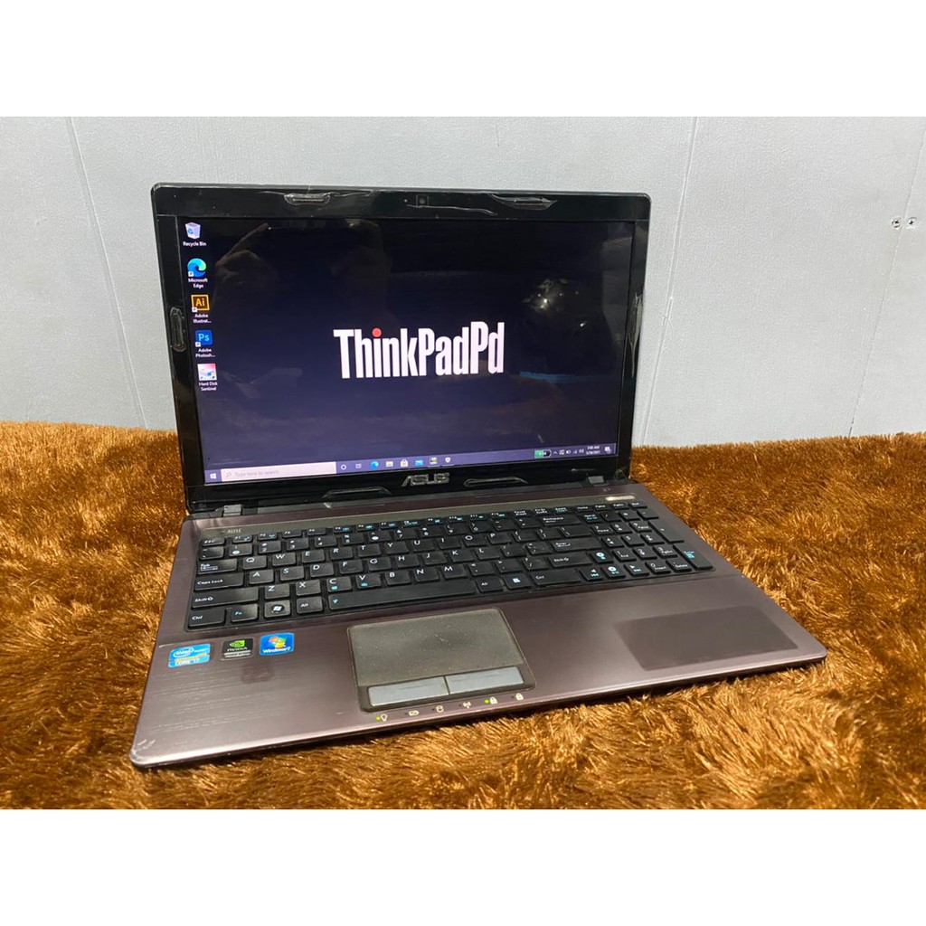 Laptop Gaming Desain ASUS K53SF Core i7 2630QM Nvidia Mulus Murah
