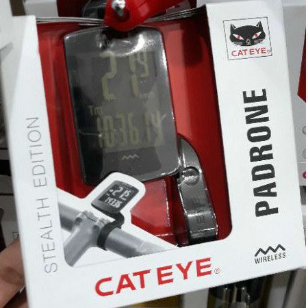 Cateye Padrone Stealth Edition - Speedometer Cyclometer Sepeda Cat eye