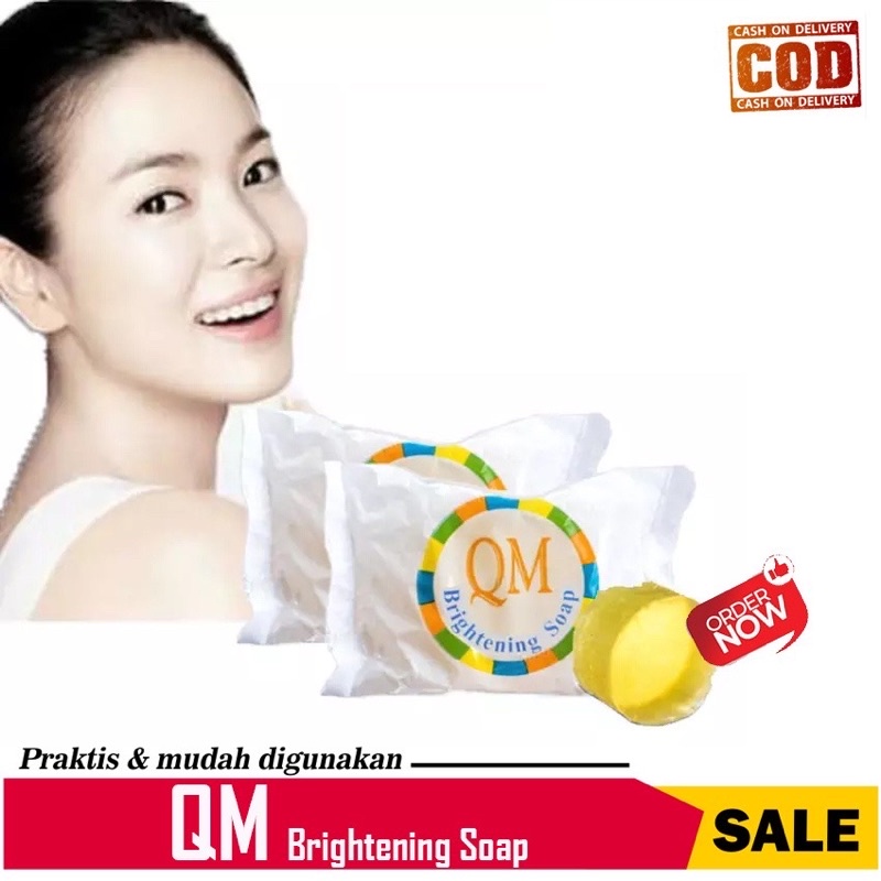 BEAUTY JAYA - Sabun QM Brightening Glowing Whitening Lightening / Sabun Pemutih Wajah Badan ORIGINAL BPOM