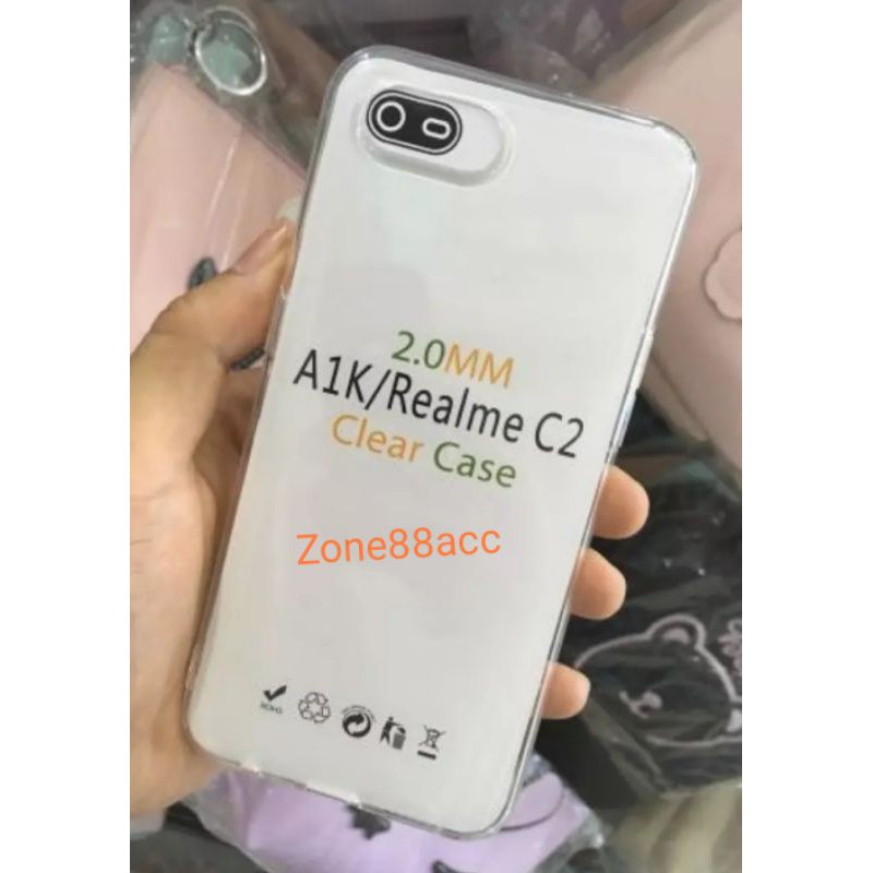 Oppo A1K Realme C2 Softcase Silicon Ultrathin Clear Case TPU Casing Cover Bening