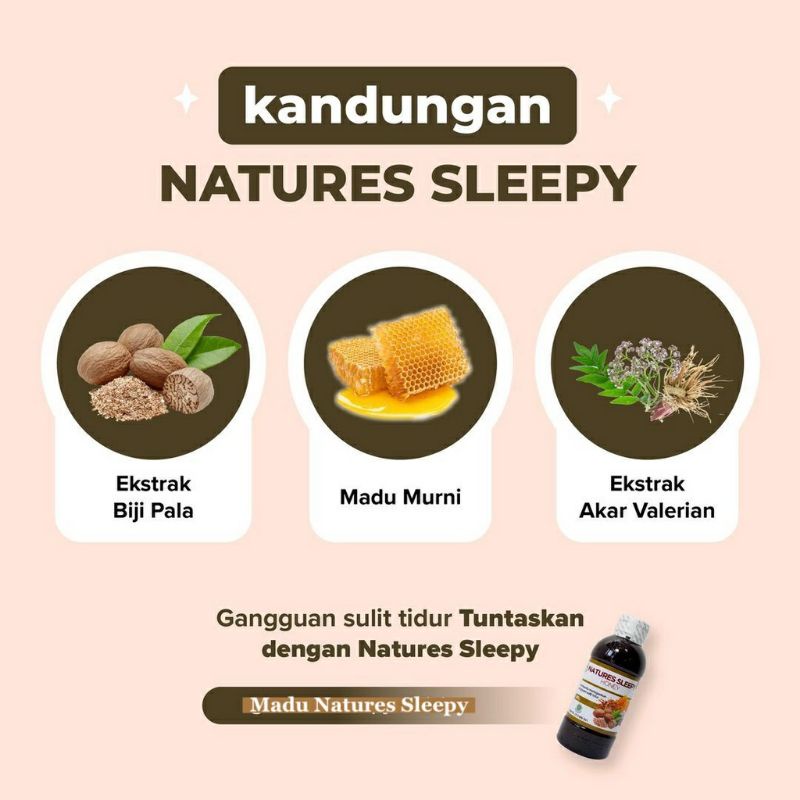 Madu Natures Sleepy Original Obat Susah Tidur Insomnia