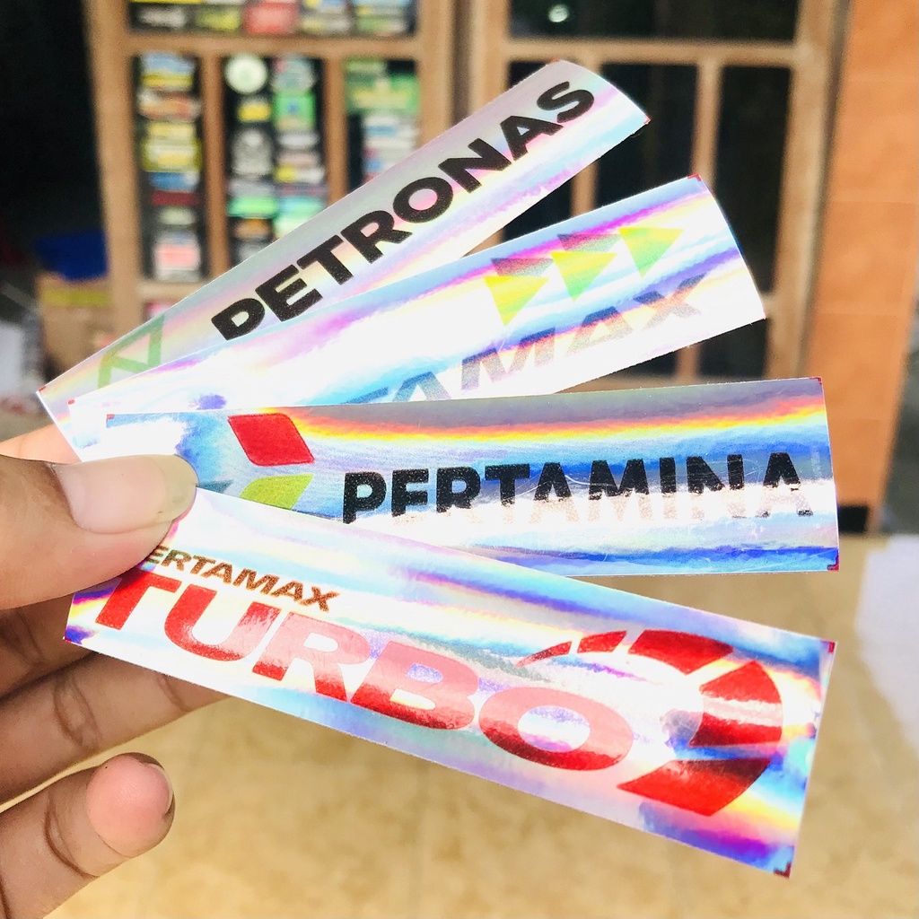 Stiker Hologram Pertamina Petronas Pertamax Turbo Bijian Anti Air
