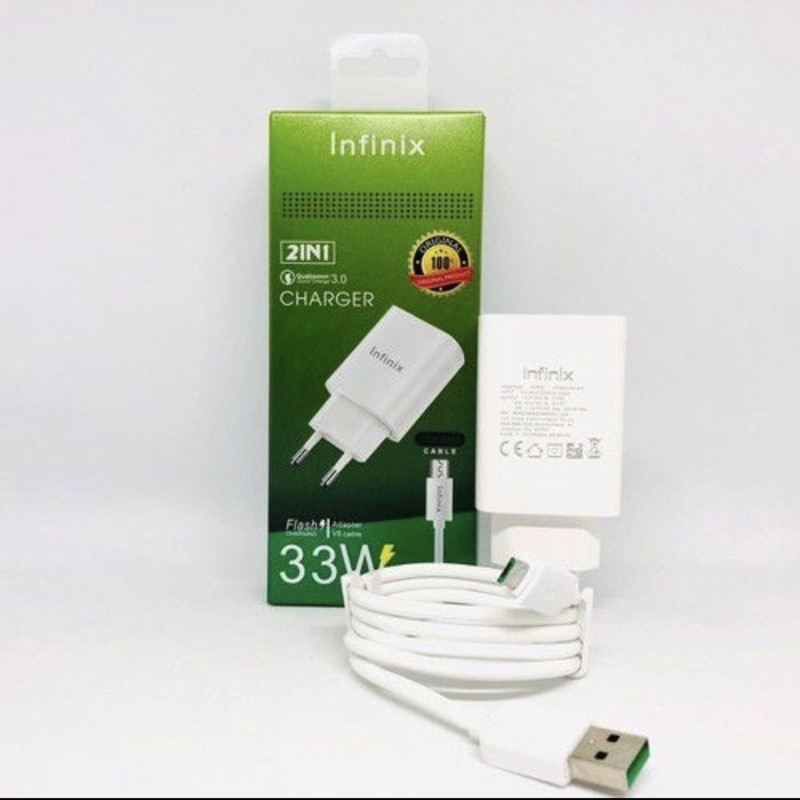 CHARGER INFINIX ADAPTER 33W Qualcomm 3.0 TYPE C / MICRO USB