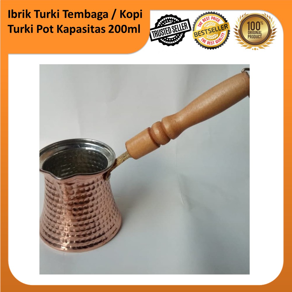 Ibrik Turki Tembaga / Turkish Coffee Pot Ibrik / Ibrik Turkish Pot / Kopi Turki Pot Kapasitas 200ml