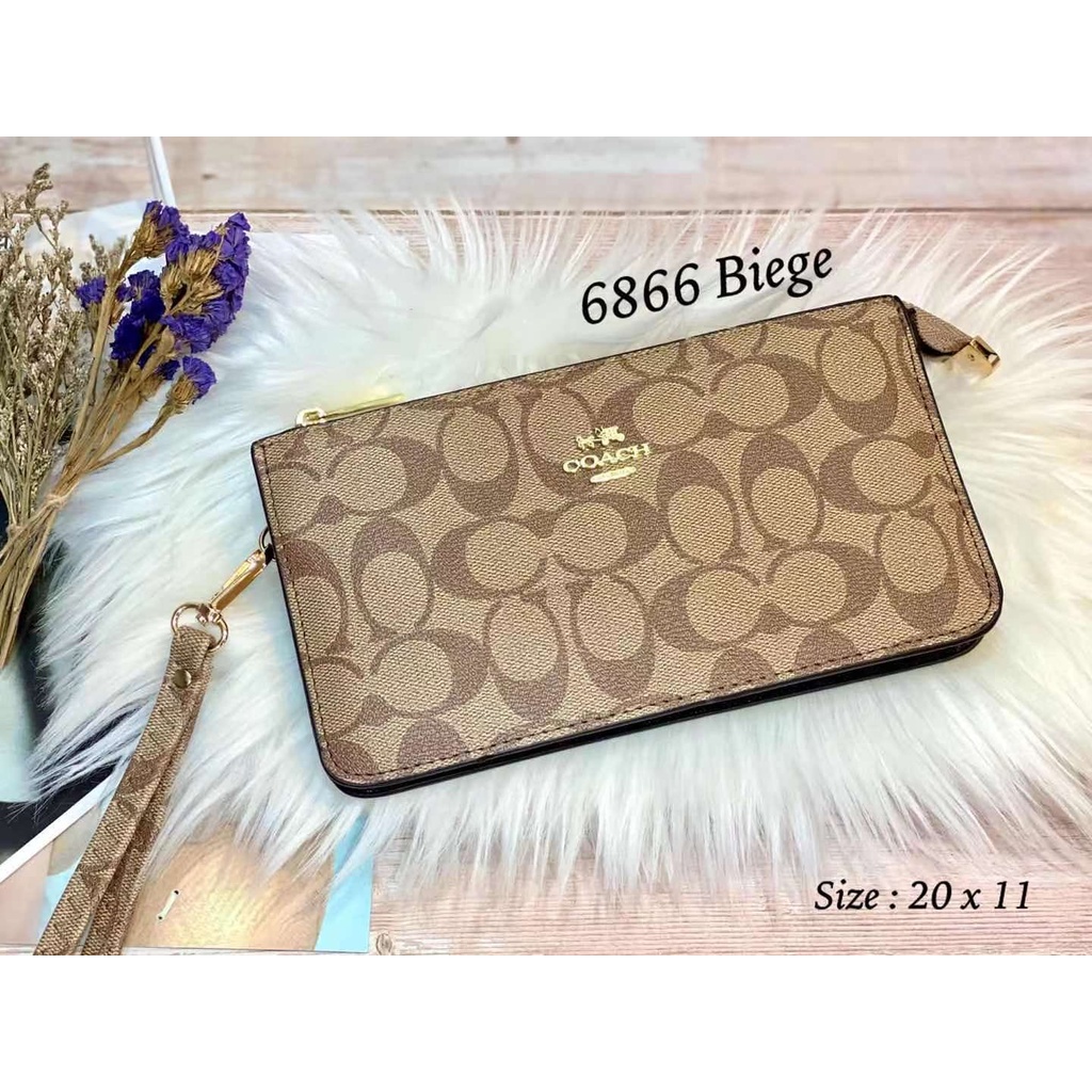 Pouch Dompet 3 Ruang 6866 Tas Tangan Impor Quality Cluct Import