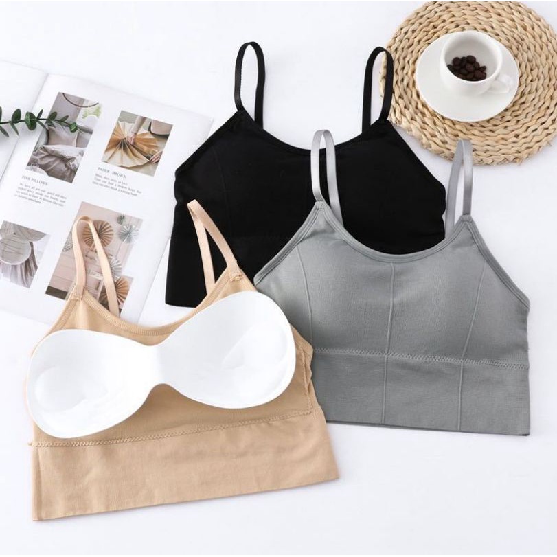 Brasay Bra Wanita Model One-Piece Bra Bralette Push Up dengan Bahan Tipis dan Bergaya Korea 1038