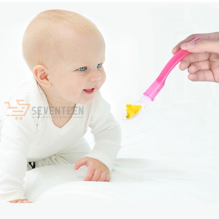 SEVENTEEN SENDOK MAKAN BAYI SILIKON SENDOK SILIKON LENTUR SPOON SILICONE BABY BPA FREE PERLENGKAPAN BAYI