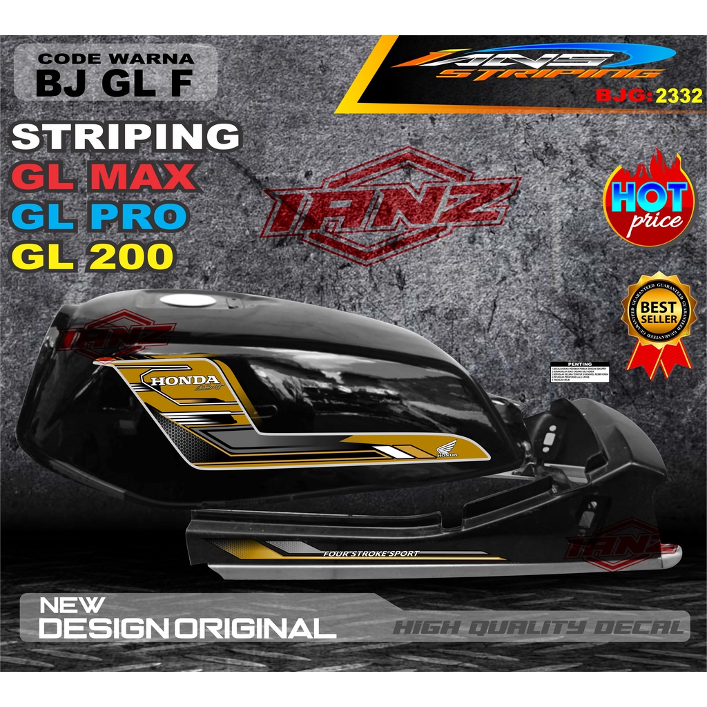 STIKKER MOTOR GL PRO TERBARU / STIKER MOTOR GL TERMURAH / STRIPING MOTOR GL 100 / STIKER MOTOR