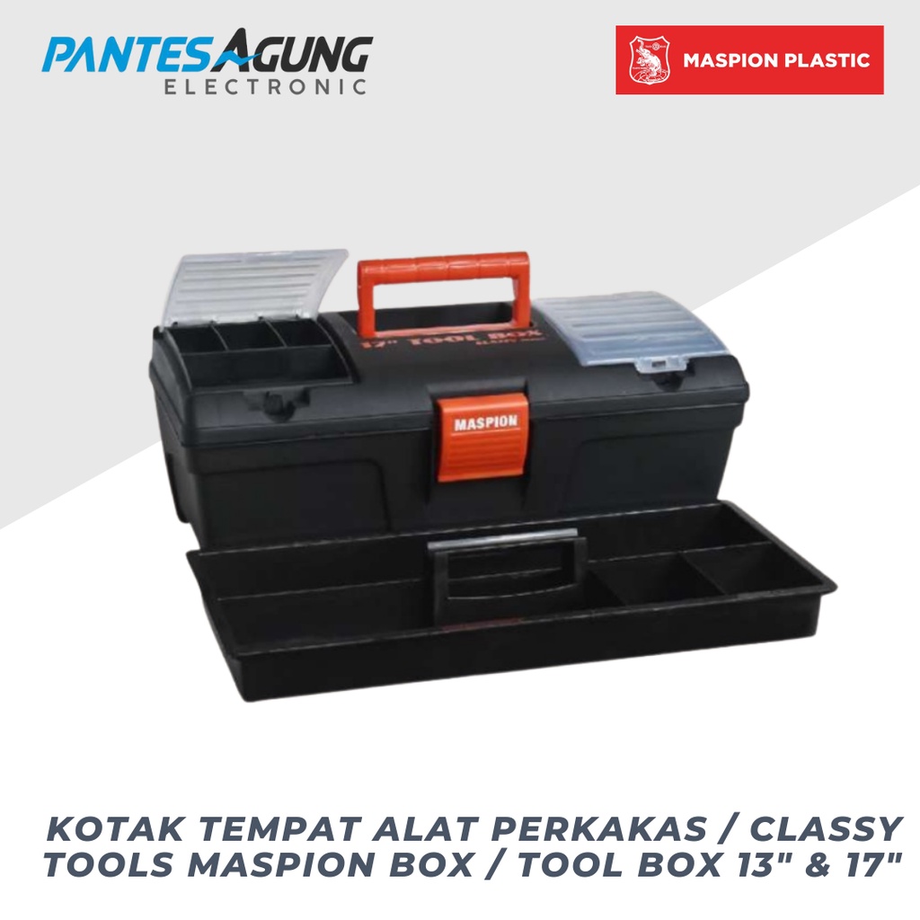 KOTAK TEMPAT ALAT PERKAKAS / CLASSY TOOLS MASPION BOX / TOOL BOX 13&quot; &amp; 17&quot;