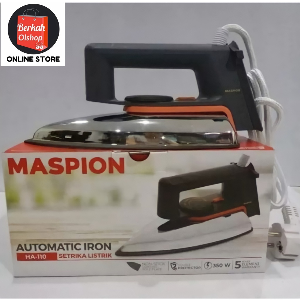 Berkah Oldshop 88 - Maspion Setrika / Iron HA-110 350Watt Garansi Resmi