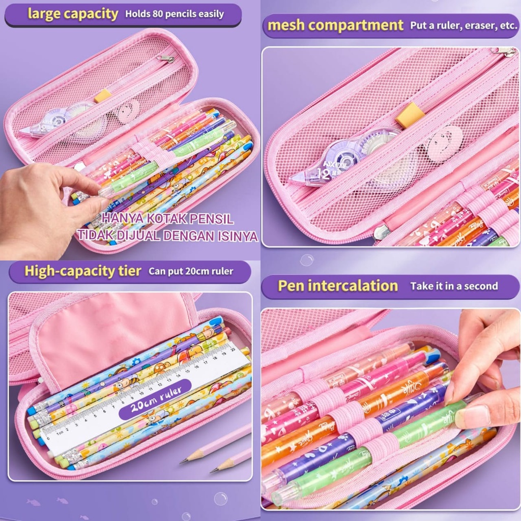 Kotak pensil 3D timbul Unicorn motif timbul Tempat pensil Pencil Case Kado Ultah Anak hadiah ulang tahun anak perempuan kotak pensil rabbit