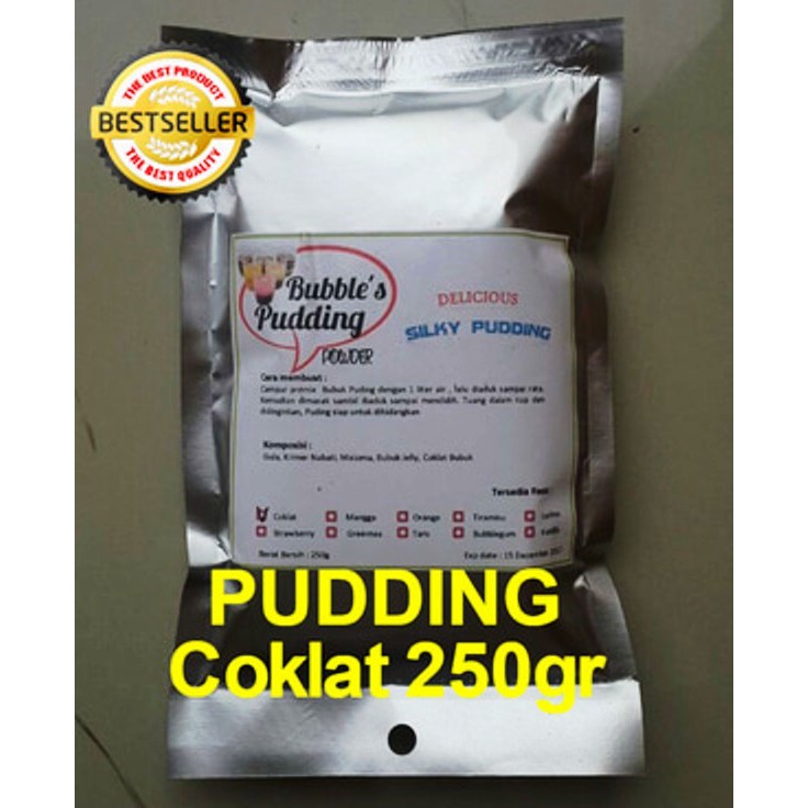 

Bubble's COKLAT Premix Frizco 220gr Silky Pudding powder bahan bubuk puding sutra, instant pudding