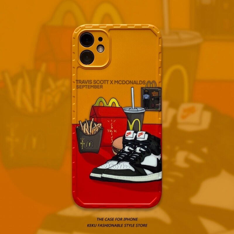 [𝐏𝐑𝐄-𝐎𝐑𝐃𝐄𝐑] Korean Phone Case Desain Sneakers Travis Scott X McDonald’s September iPhone Softcase So