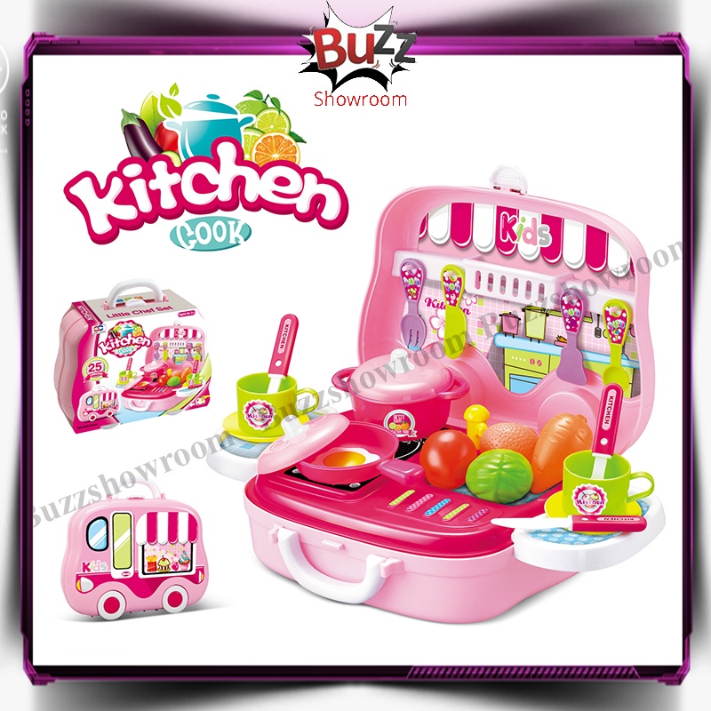 Mini Kitchen Ware Set Suitcase MasakMasak Mainan Anak Masak Masakan