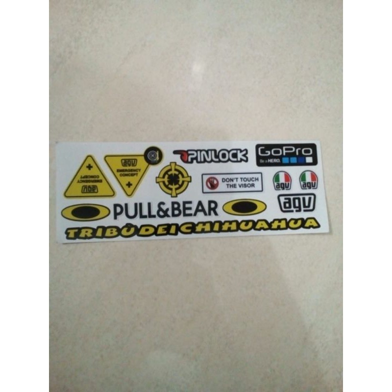 stiker set untuk helm agv