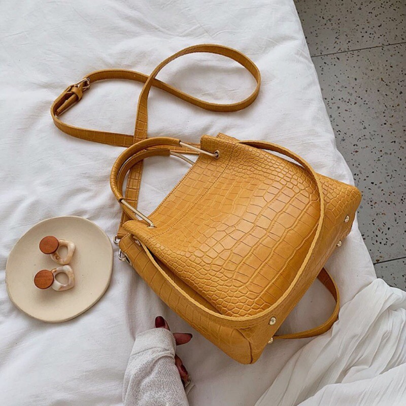 SG7233 syafniegalery hand bag croco impor tas motif kulit buaya 9034 2713