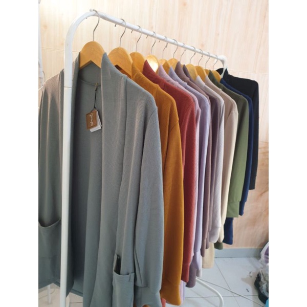 [REAL PICT] OUTER/ CARDIGAN WAFFLE UNIQLO/ CARDIGAN WANITA