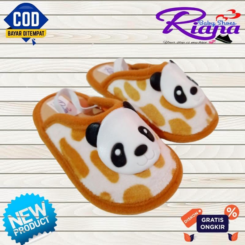 Sandal Slop bayi BAPAU motif panda murah terbaru Usia 6-18 Bulan