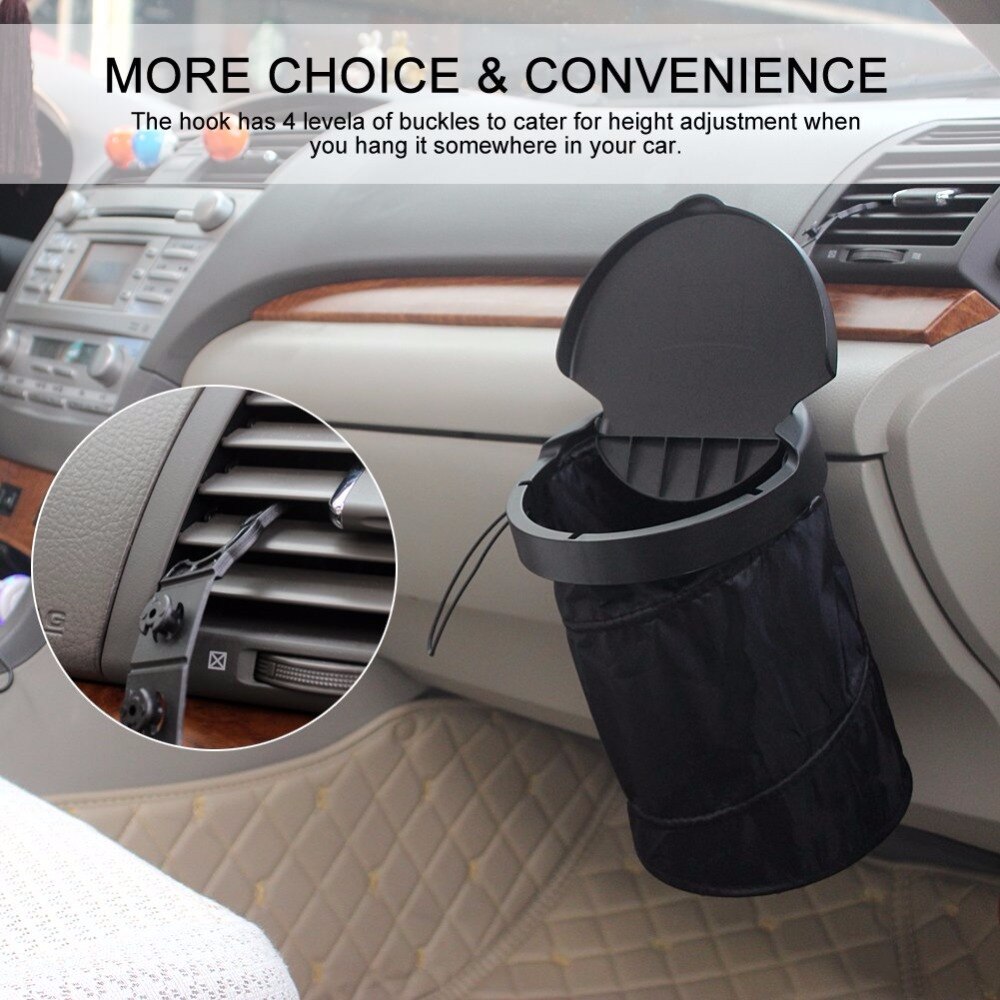 Foldable Car Dustbin Tempat Sampah Mobil Portable Collapsible Rubbish Trash Bin Pop Up Dustbin Gantung Travel Keranjang Sampah Berdiri