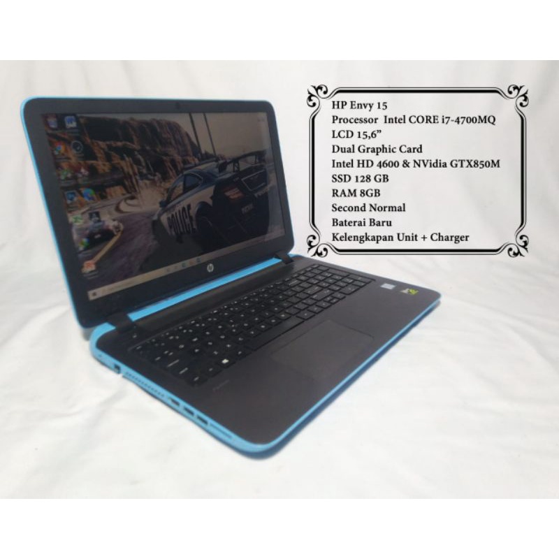 laptop hp envy 15 core i7