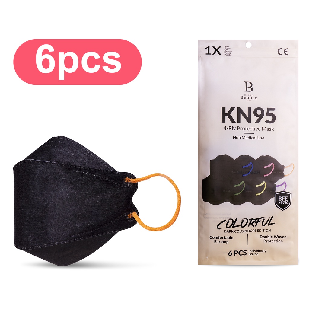masker kn95 Premiere Beaute Mask Black Edition 6PCS Original
