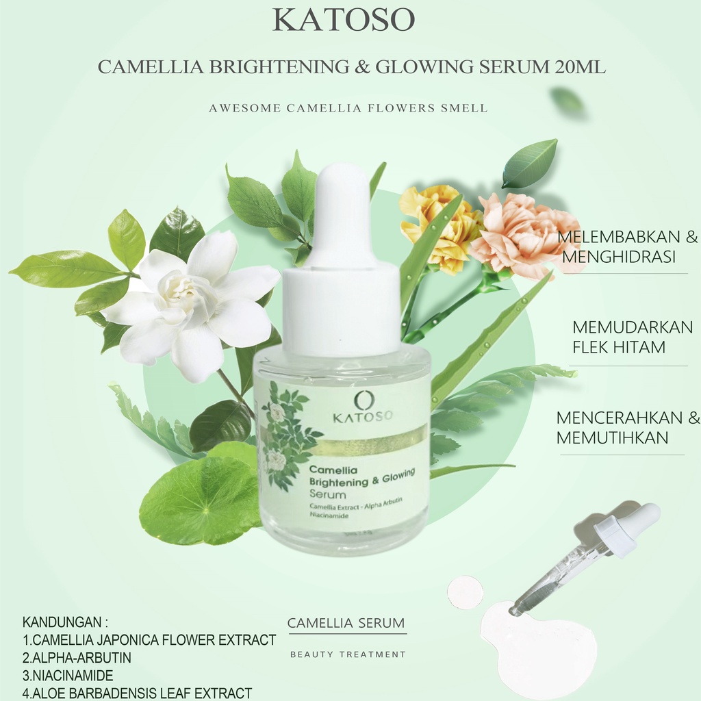 (BPOM) Katoso Camellia Brightening &amp; Glowing Serum 20ml