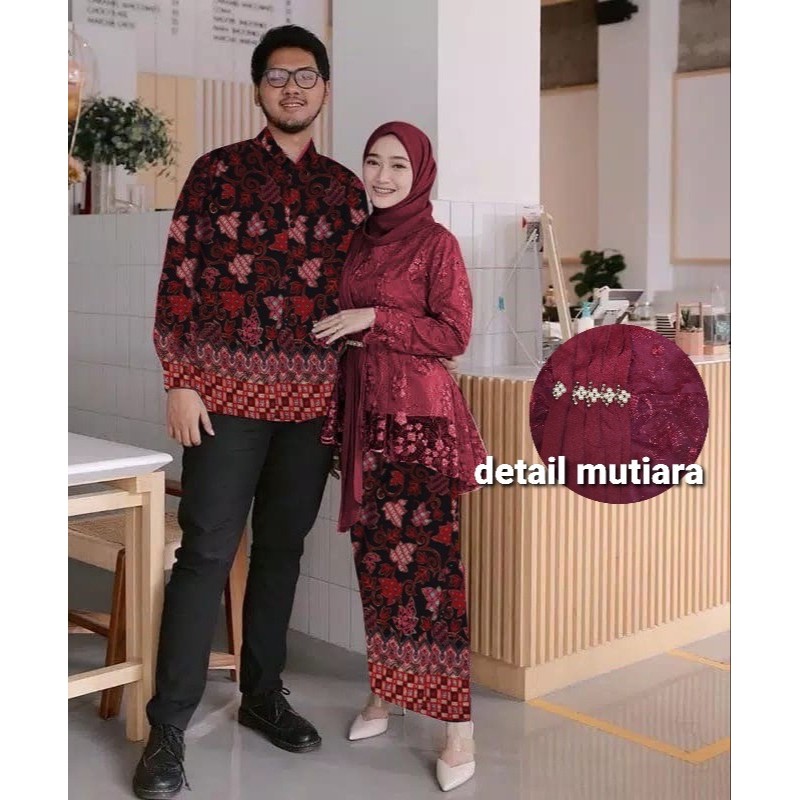 JC/ZR cp shinta / Couple Batik Premium / Couple Brukat  batik terbaru / Baju pasangan Kondangan