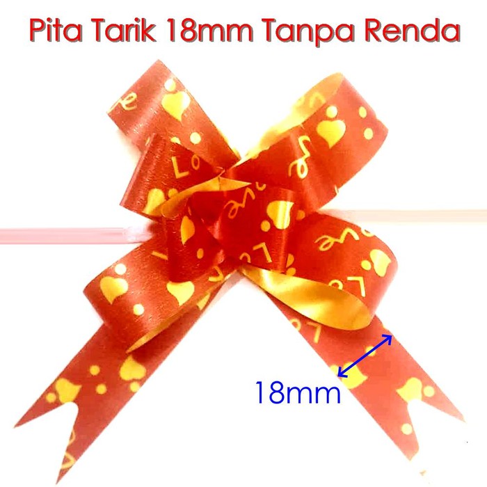 

Pita Tarik Renda Tanpa Renda 18mm Polos Serut Parcel Kado Souvenir 18