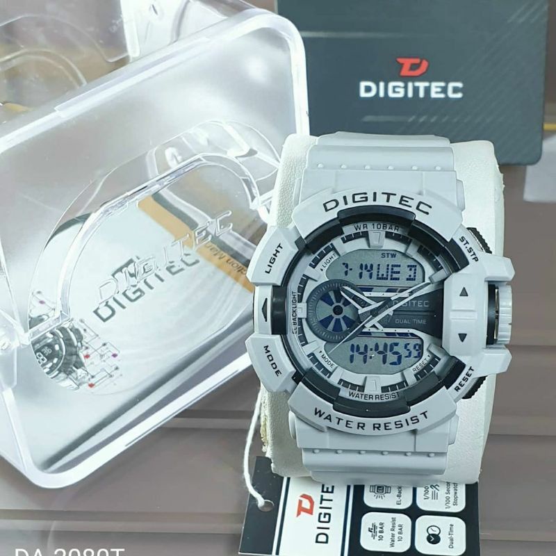 JAM TANGAN DIGITEC DUAL TIME SILVER