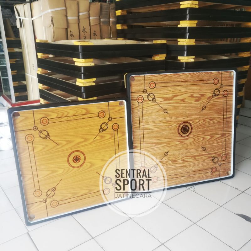 Meja Karambol sedang / UK. M 75x75 cm free biji+kristal