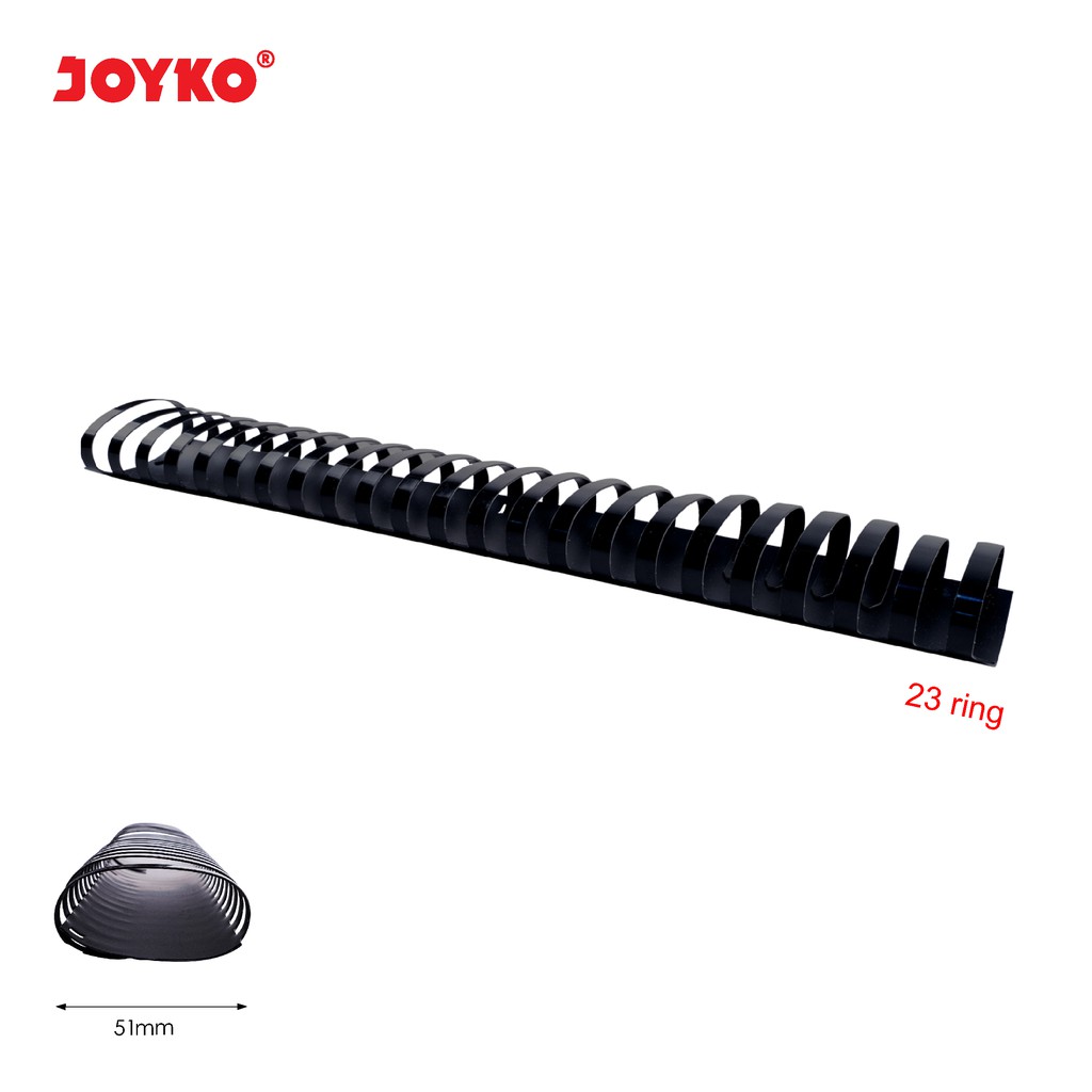 

Joyko Binding Ring Plastic Comb Spiral Jilid Joyko Oval ukuran F4 isi 50 Pcs RPC-23-51