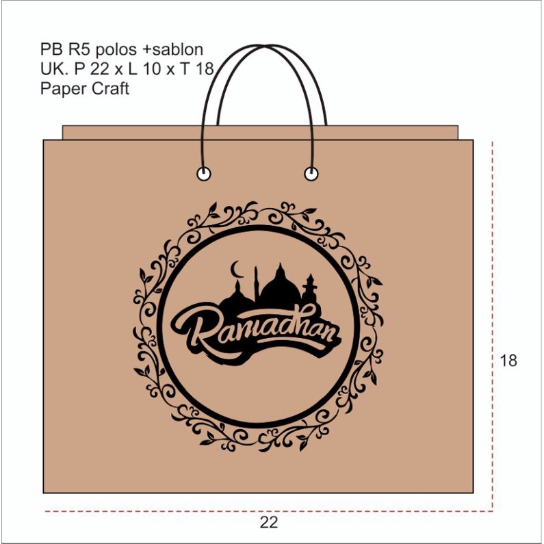 

Paperbag R 5 + sablon (22x12x18)