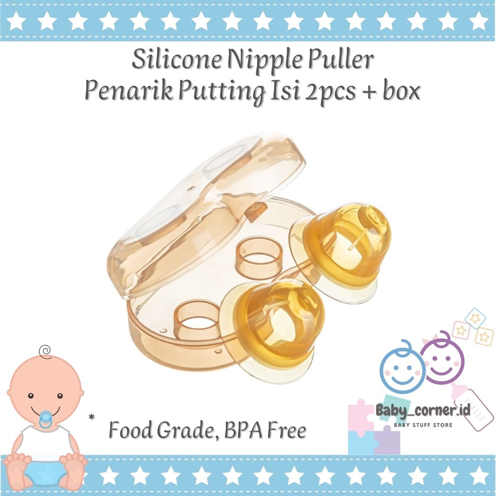 Penarik Puting Silikon Silicone Nipple Puller | Corrector Cup Vacuum Isi 2pcs + box