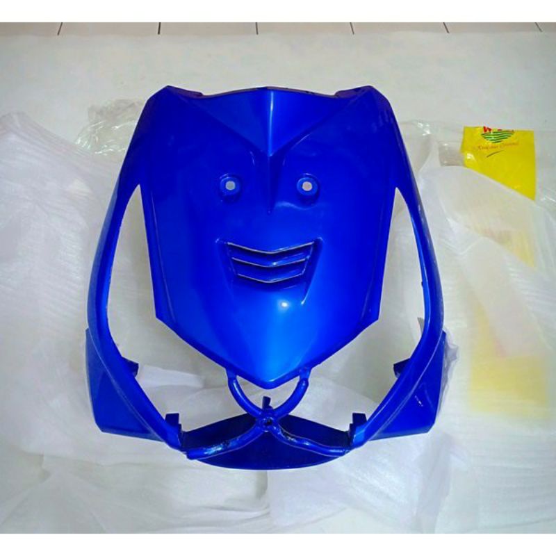 Tameng depan beat karbu warna biru