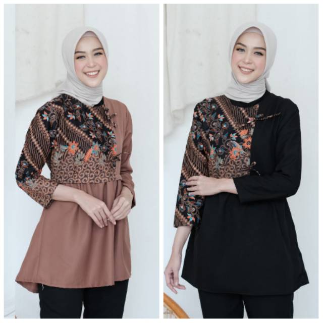  Batik  Wanita Kekinian  Blouse Batik  Brokat Batik  Kombinasi 