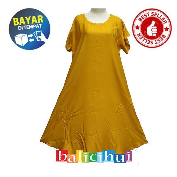 BALICIHUI DASTER PAYUNG BALI DRESS BALI POLOS JUMBO FIT TO XL