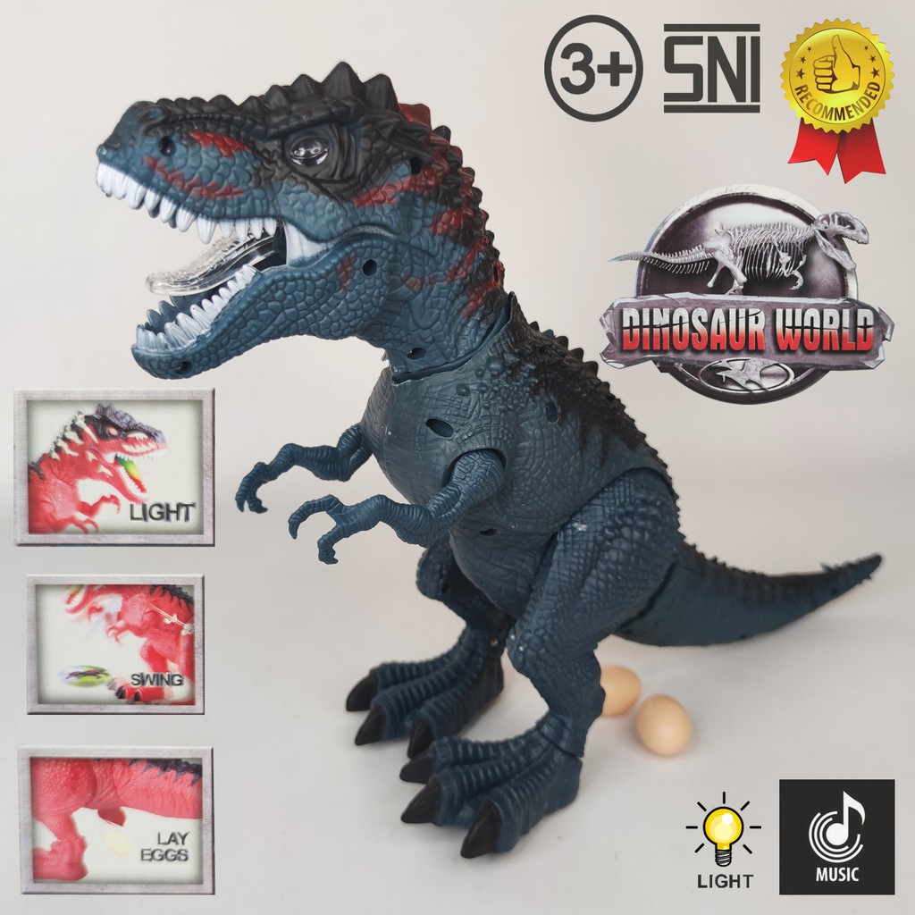 Mainan Anak Dinosaurus Tyranosaurus Bertelur (Lampu,suara,Proyektor)