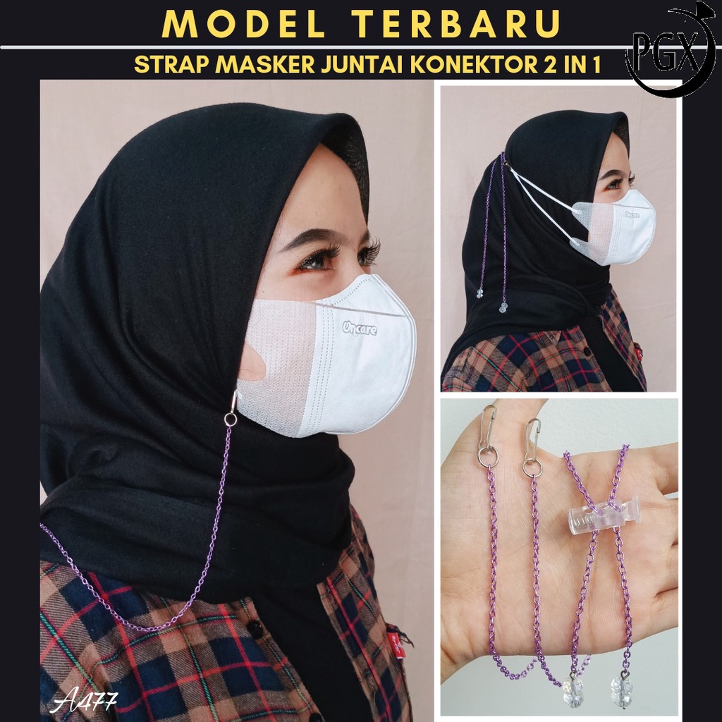 PGX Strap Masker Konektor 2in1 Rantai Kalung Masker - Tali Masker A477