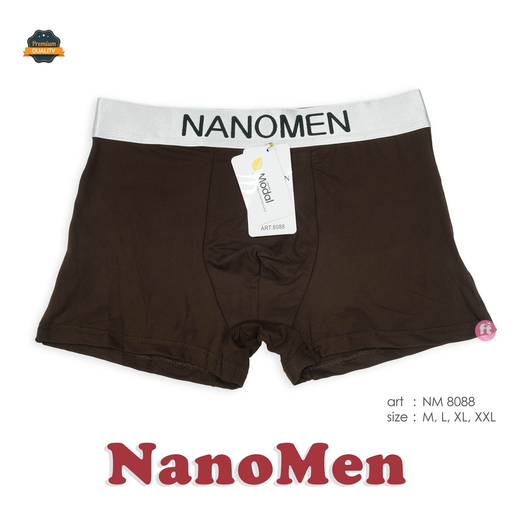 NANOMEN | Celana Dalam Boxer Pria / Celana Dalam Segi4 Pria / art NM 8088